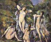 Paul Cezanne Bath four women who oil painting on canvas